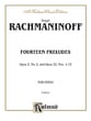 14 Preludes Op. 3 No. 2 Op. 32 piano sheet music cover